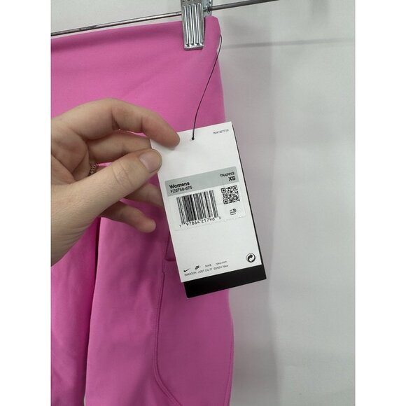 Nike Pro Athletic Biker Shorts Women XS Hot Pink NEW Yoga Workout Gym Preppy - Picture 4 of 10